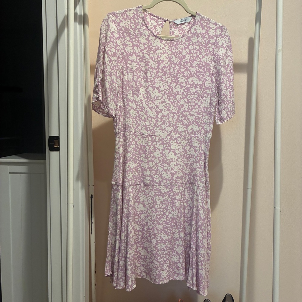 & Other Stories Lilac and Cream Floral fit and flare Dress